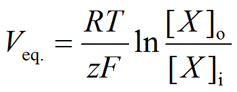 General form of the Nernst equation