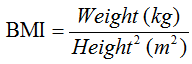 BMI equation (SI units)