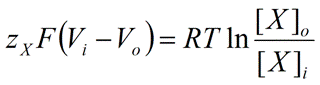 Derivation of the Nernst equation - Equation 6